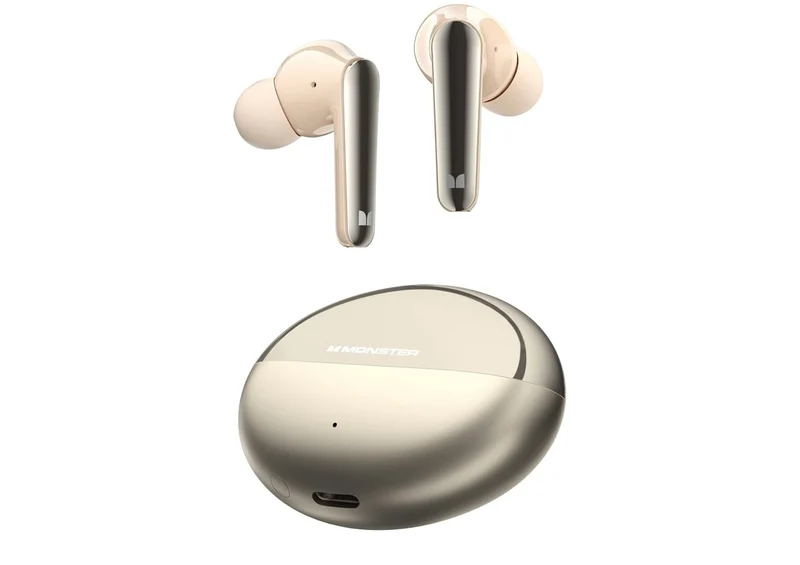 Monster AirLinks Wireless Earbuds, Bluetooth 5.3 Hi-Fi Stereo Sound, Type-C Fast Charging, Touch Control, IPX6 Waterproof in-Ear Headphones, 30 Hours Playback