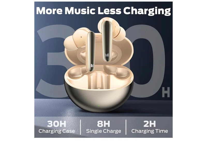 Monster AirLinks Wireless Earbuds, Bluetooth 5.3 Hi-Fi Stereo Sound, Type-C Fast Charging, Touch Control, IPX6 Waterproof in-Ear Headphones, 30 Hours Playback