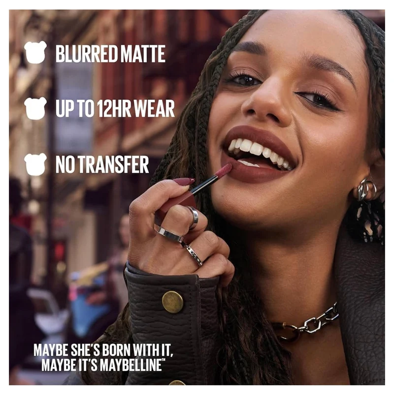 MAYBELLINE Super Stay Teddy Lip Tint, Long Lasting Matte Lipstick for Up To 12HR Wear - (Ribbon Tied) 1ct