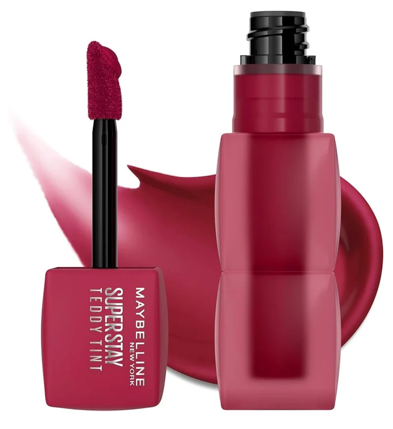 MAYBELLINE Super Stay Teddy Lip Tint, Long Lasting Matte Lipstick For Up To 12HR Wear - (Wild At Heart) 1ct