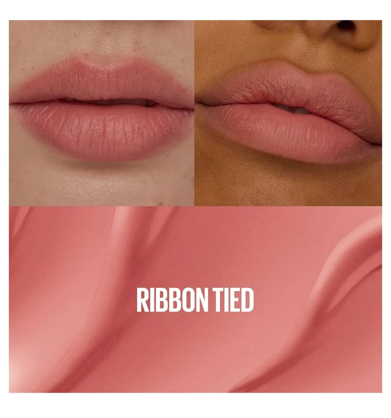 MAYBELLINE Super Stay Teddy Lip Tint, Long Lasting Matte Lipstick for Up To 12HR Wear - (Ribbon Tied) 1ct