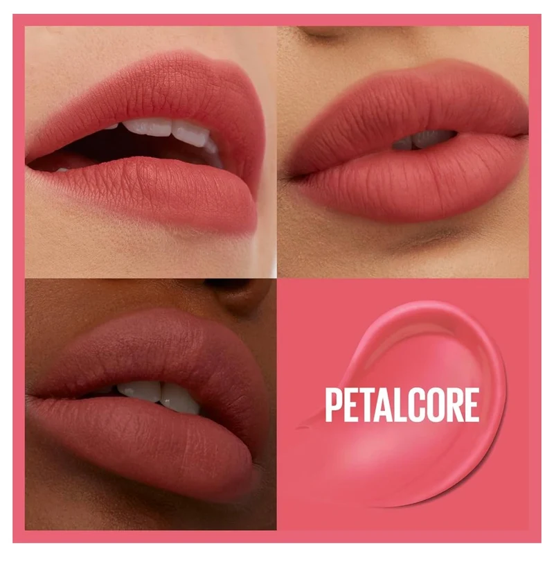 MAYBELLINE Super Stay Teddy Lip Tint, Long Lasting Matte Lipstick For Up To 12HR Wear - (Petalcore) 1ct