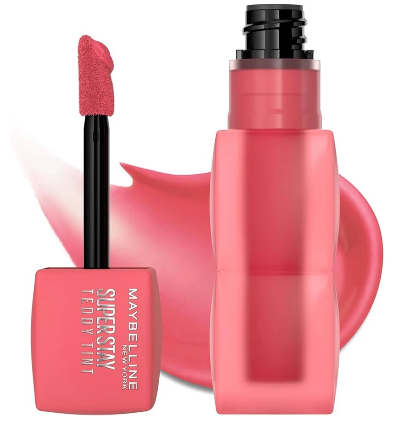 MAYBELLINE Super Stay Teddy Lip Tint, Long Lasting Matte Lipstick For Up To 12HR Wear - (Petalcore) 1ct
