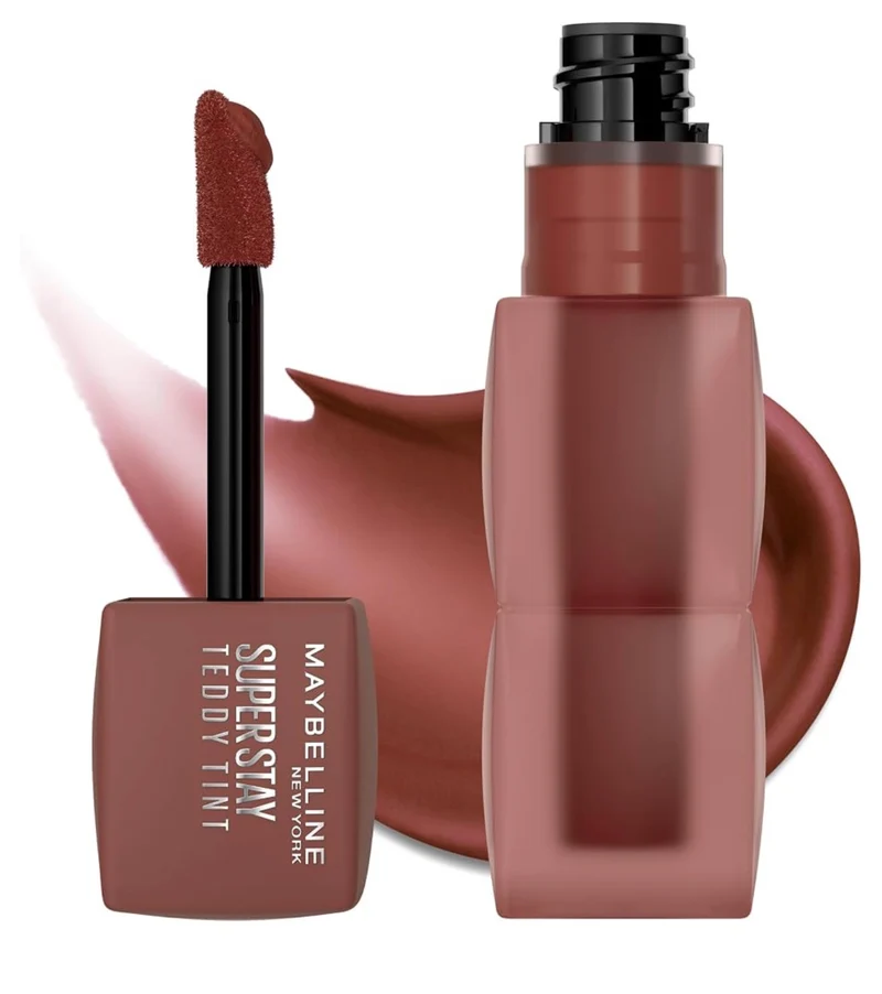 MAYBELLINE Super Stay Teddy Lip Tint, Long Lasting Matte Lipstick For Up To 12HR Wear - (Mascara Tear) 1ct