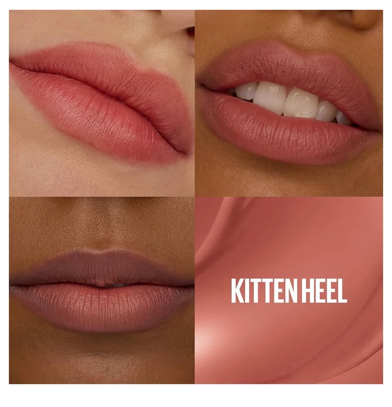 MAYBELLINE Super Stay Teddy Lip Tint, Long Lasting Matte Lipstick for Up To 12HR Wear - (Kitten Heel) 1 ct