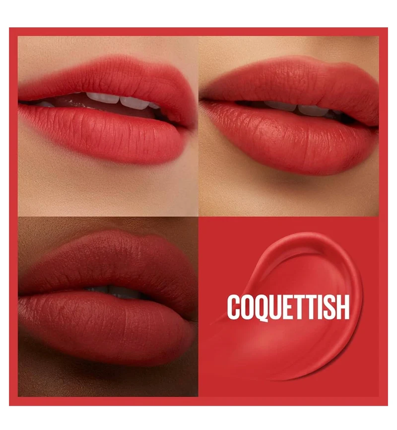 MAYBELLINE Super Stay Teddy Lip Tint, Long Lasting Matte Lipstick For Up To 12HR Wear - (Coquettish) 1ct