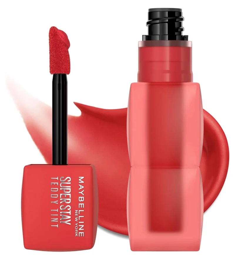 MAYBELLINE Super Stay Teddy Lip Tint, Long Lasting Matte Lipstick For Up To 12HR Wear - (Coquettish) 1ct