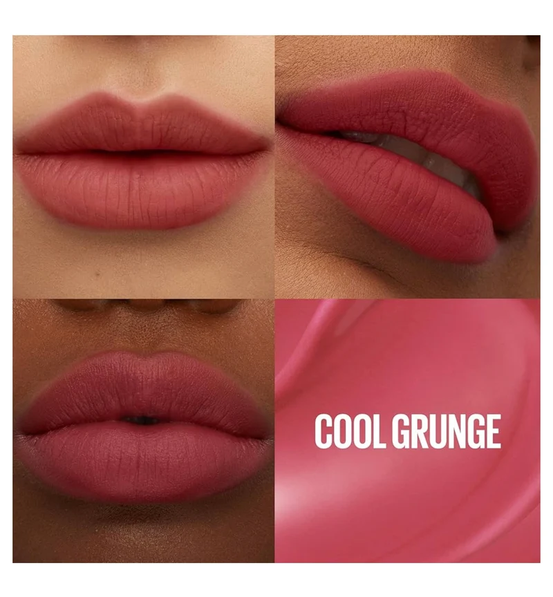 MAYBELLINE Super Stay Teddy Lip Tint, Long Lasting Matte Lipstick for Up To 12HR Wear - (Cool Grunge) 1 ct