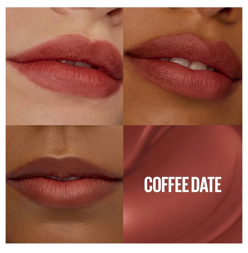 MAYBELLINE Super Stay Teddy Lip Tint, Long Lasting Matte Lipstick for Up To 12HR Wear - (Coffee Date) 1 ct