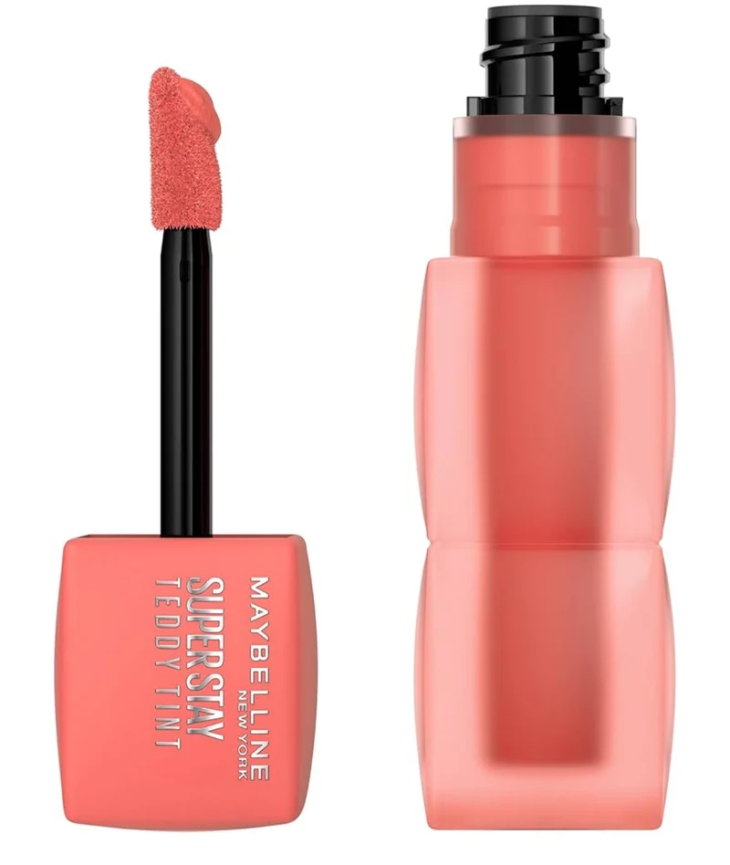 MAYBELLINE Super Stay Teddy Lip Tint, Long Lasting Matte Lipstick For Up To 12HR Wear - (Baby Tee) 1 ct