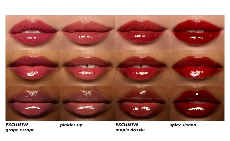 e.l.f. Glossy Lip Stain Shades 4 Days Kit, Long-Lasting Lip Stains For A Sheer Pop Of Color & Subtle Gloss Finish - Vegan & Cruelty-Free (4 Shades)