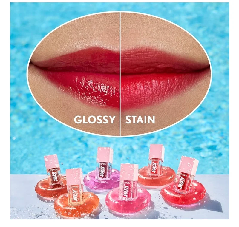 COVERGIRL Clean Fresh Jelly Water Tint, Lip & Cheek Tint, Transfer-Proof, Hydrating - 40 Jelly Nude - (Rosewood Glow)