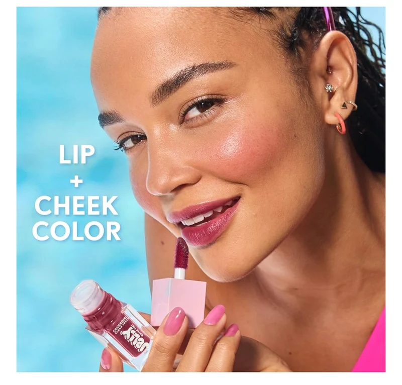 COVERGIRL Clean Fresh Jelly Water Tint, Lip & Cheek Tint, Transfer-Proof, Hydrating - 40 Jelly Nude - (Rosewood Glow)