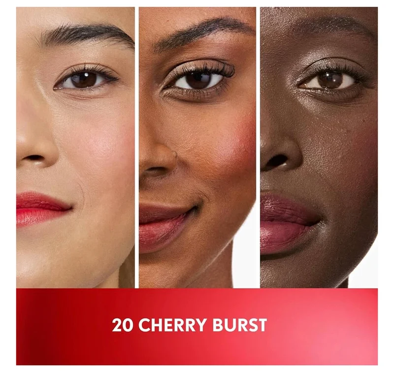 COVERGIRL Clean Fresh Jelly Water Tint, Lip & Cheek Tint, Transfer-Proof, Hydrating - 20 Cherry Burst - (Cherry Red)