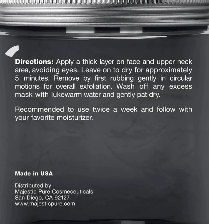 Pure Dead Sea Mud Mask - Natural Face and Skin Care - Helps Reducing Pores and Appearances of Acne and Blackheads - Soothing, and Nourishing - (8.8 oz)