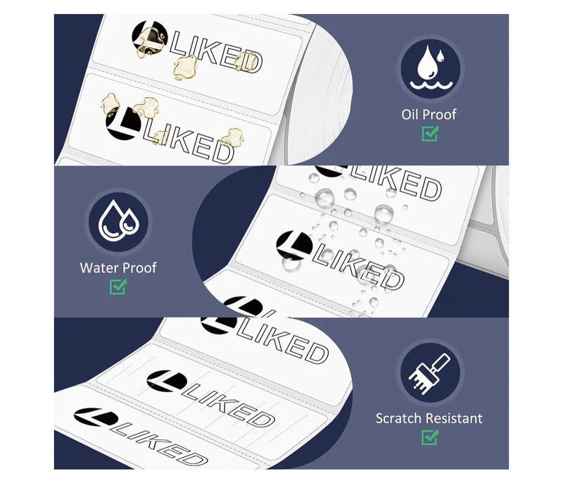 2.25 x 0.75" Direct Thermal Labels, Permanent Adhesive Address Barcode Label (1 Roll 1700 Labels)