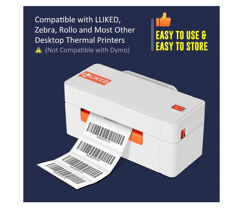 2.25 x 0.75" Direct Thermal Labels, Permanent Adhesive Address Barcode Label (1 Roll 1700 Labels)