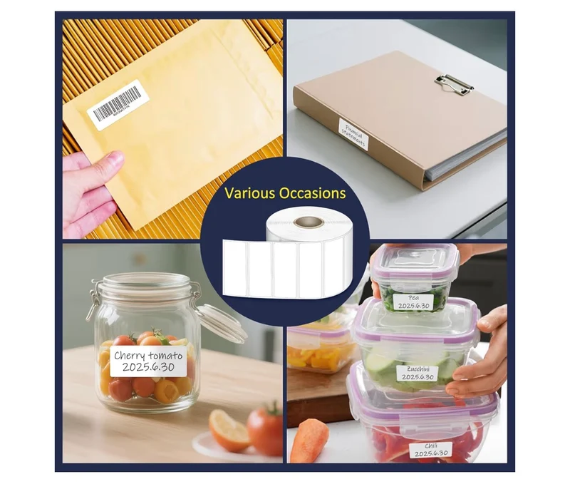 2.25 x 0.75" Direct Thermal Labels, Permanent Adhesive Address Barcode Label (1 Roll 1700 Labels)