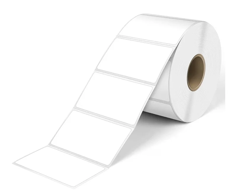 2.25x1.25" Direct Thermal Labels, Permanent Adhesive Barcode Address Label - (1000 Pcs) 1 Roll