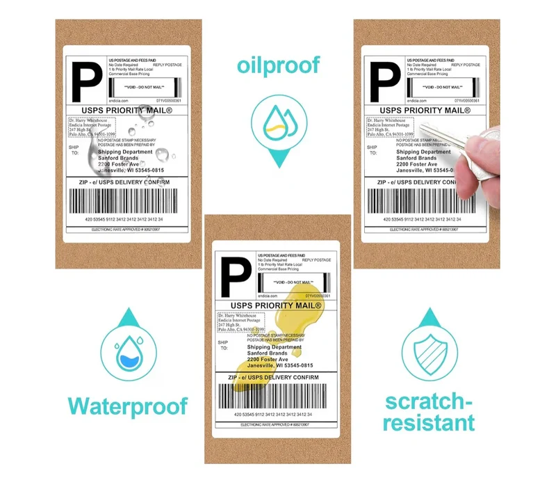 Thermal Labels 4X6 inches - Shipping Labels, Strong Adhesive - (240 Sheets)