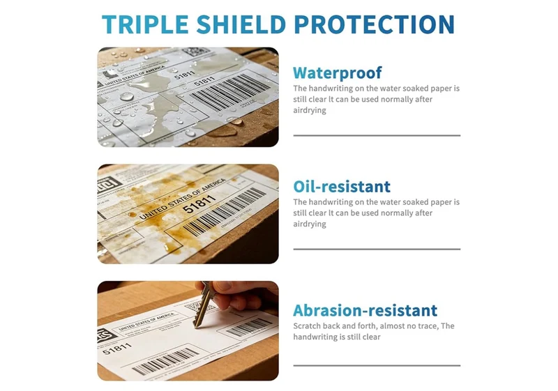 Fanfold 4 x 6" Direct Thermal Labels White Perforated Shipping Labels, 500pcs - 1 Stack