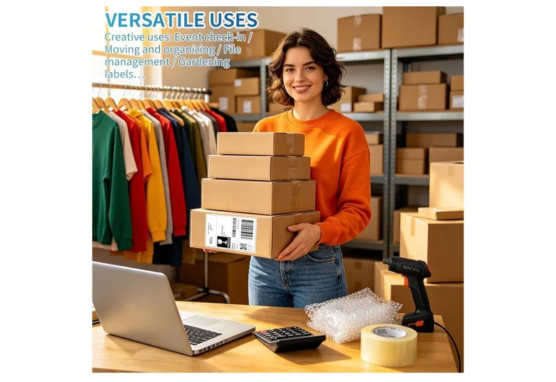 Fanfold 4 x 6" Direct Thermal Labels White Perforated Shipping Labels, 500pcs - 1 Stack