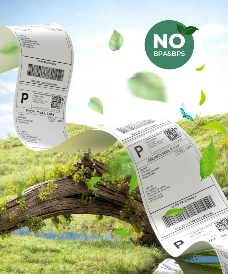 Thermal Shipping Labels, 4x6” for Thermal Printer, 1000 Sheets- (2 Rolls) - Commercial Grade