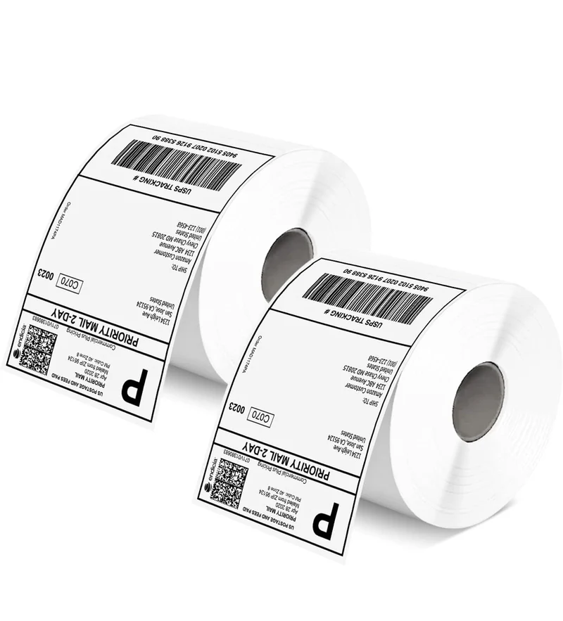 Thermal Shipping Labels, 4x6” for Thermal Printer, 1000 Sheets- (2 Rolls) - Commercial Grade