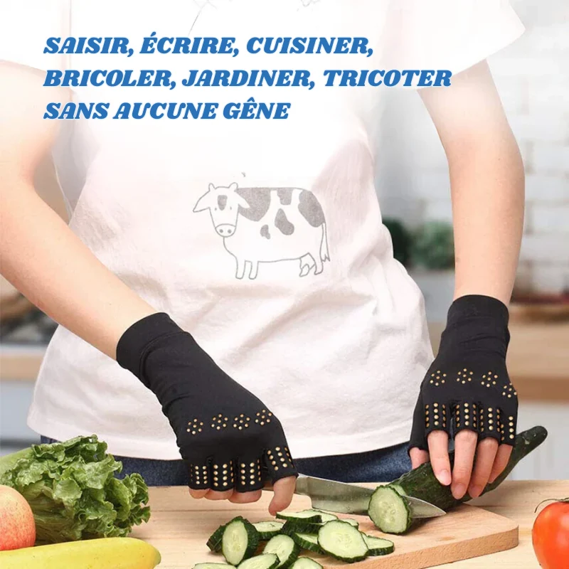 Gants Thérapeutiques Magnétiques Anti-Douleurs Articulaires