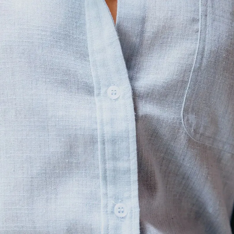 Chemise Tunique Élégante Femme – Lin & Coton