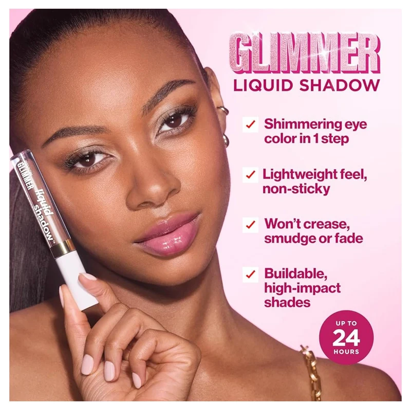 REVLON Glimmer Liquid Shadow, Smudge-Proof Shimmer Eyeshadow Makeup, Long Lasting, High Pigment - (203 Spaced Out)