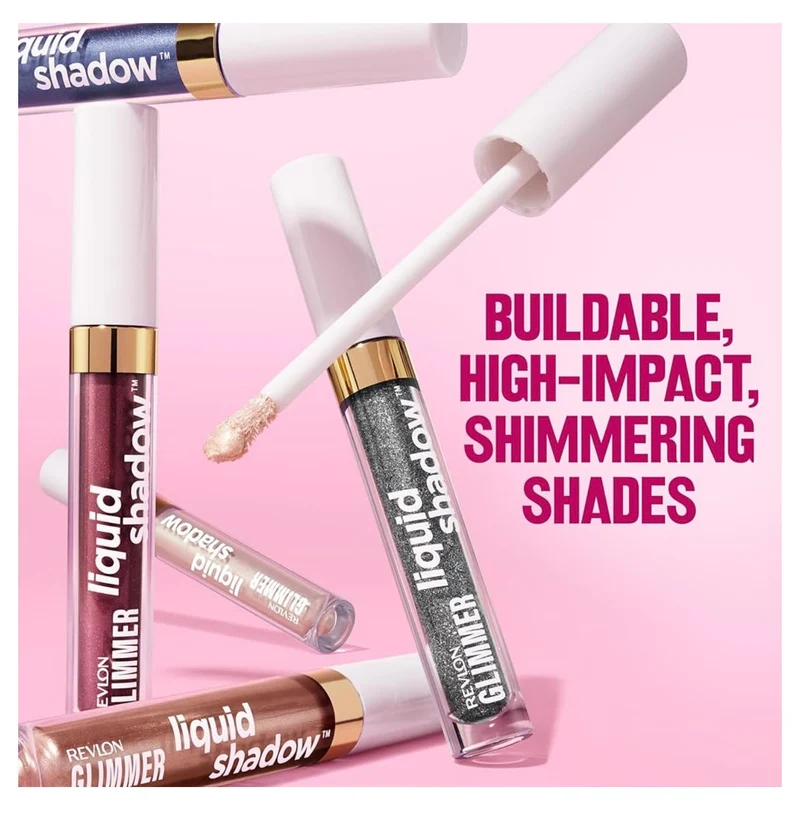REVLON Glimmer Liquid Shadow, Smudge-Proof Shimmer Eyeshadow Makeup, Long Lasting, High Pigment - (203 Spaced Out)