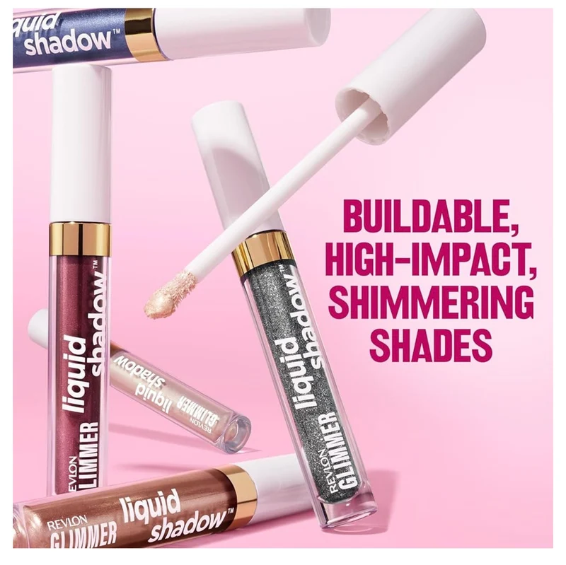 REVLON Glimmer Liquid Shadow, Smudge-Proof Shimmer Eyeshadow Makeup, Long Lasting, High Pigment - (204 Rock-IT)