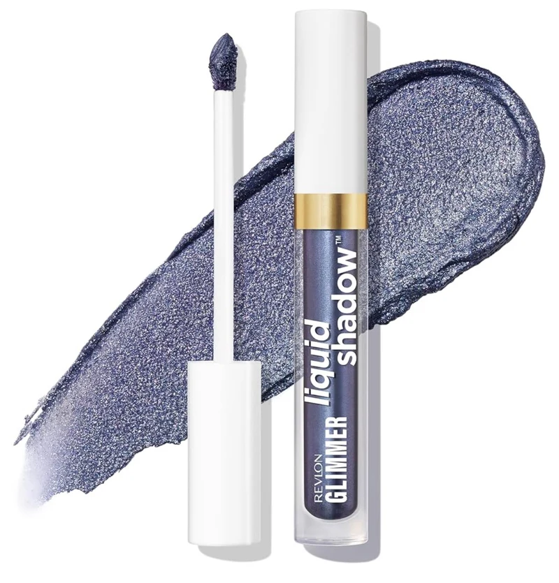 REVLON Glimmer Liquid Shadow, Smudge-Proof Shimmer Eyeshadow Makeup, Long Lasting, High Pigment - (207 Once in a Blue Moon)