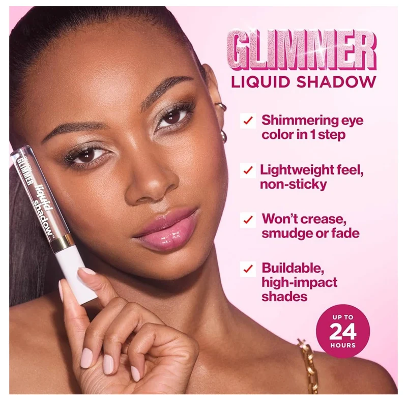 REVLON Glimmer Liquid Shadow, Smudge-Proof Shimmer Eyeshadow Makeup, Long Lasting, High Pigment - (207 Once in a Blue Moon)