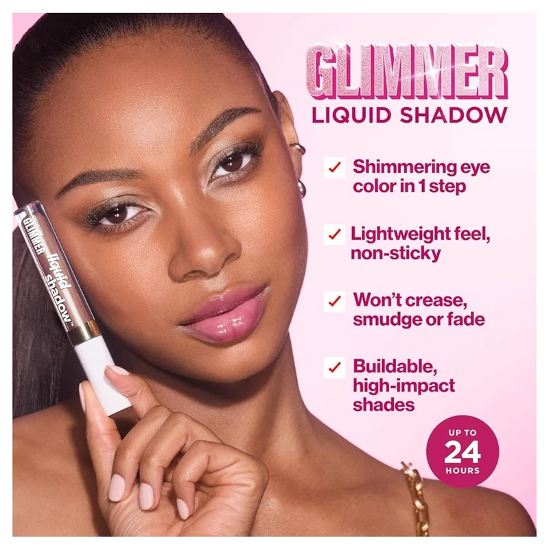 REVLON Glimmer Liquid Shadow, Smudge-Proof Shimmer Eyeshadow Makeup, Long Lasting, High Pigment - (201 On Cloud Shine)