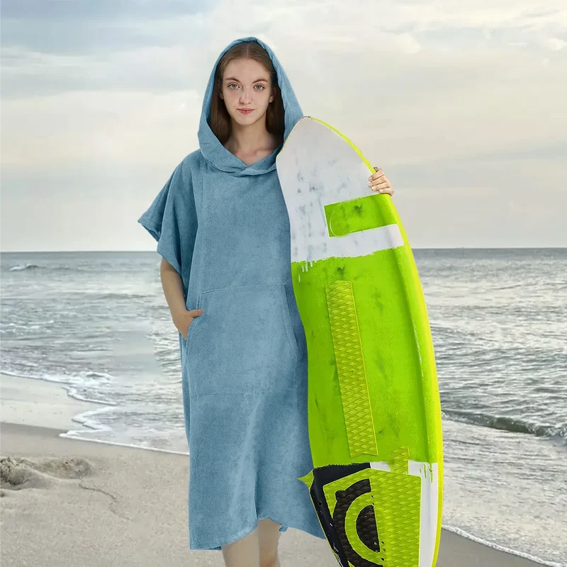 Poncho Serviette Microfibre à Séchage Rapide & Capuche