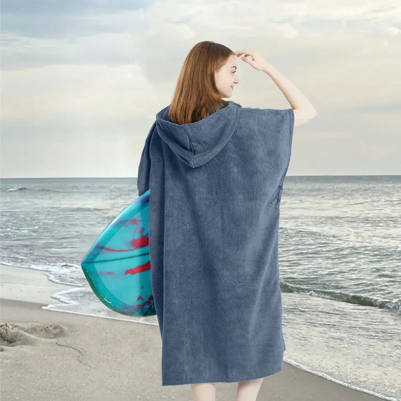 Poncho Serviette Microfibre à Séchage Rapide & Capuche