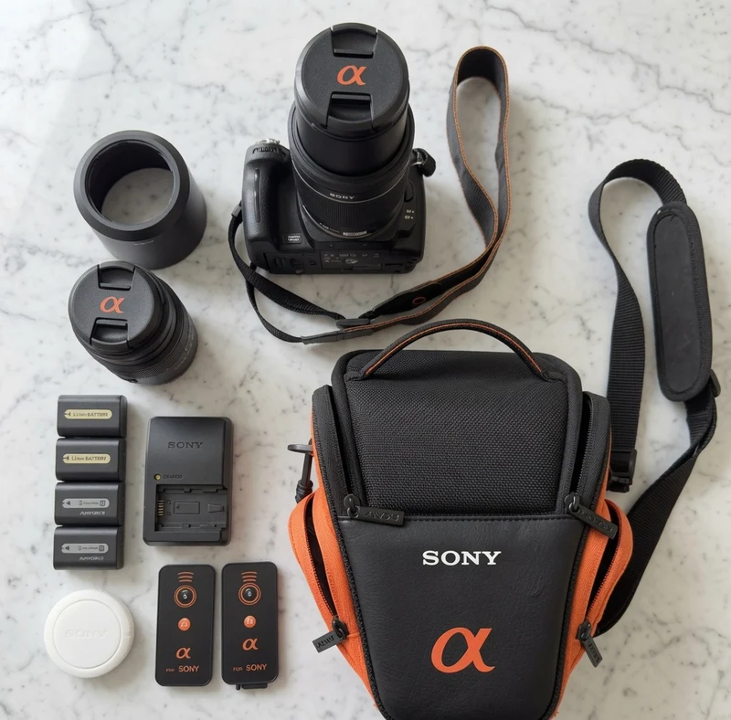 Sony Alpha DSLR Camera Full Kit 18-55mm Lens A-Mount Digital SLR Black