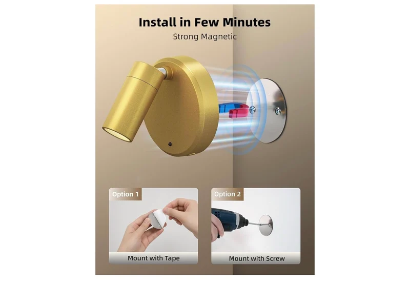 LED Spotlight Indoor, 5500mAh Rechargeable Battery-Powered Uplights Indoor, Wireless Mini Art Accent Spot Lights with Remote (2PK - Gold)