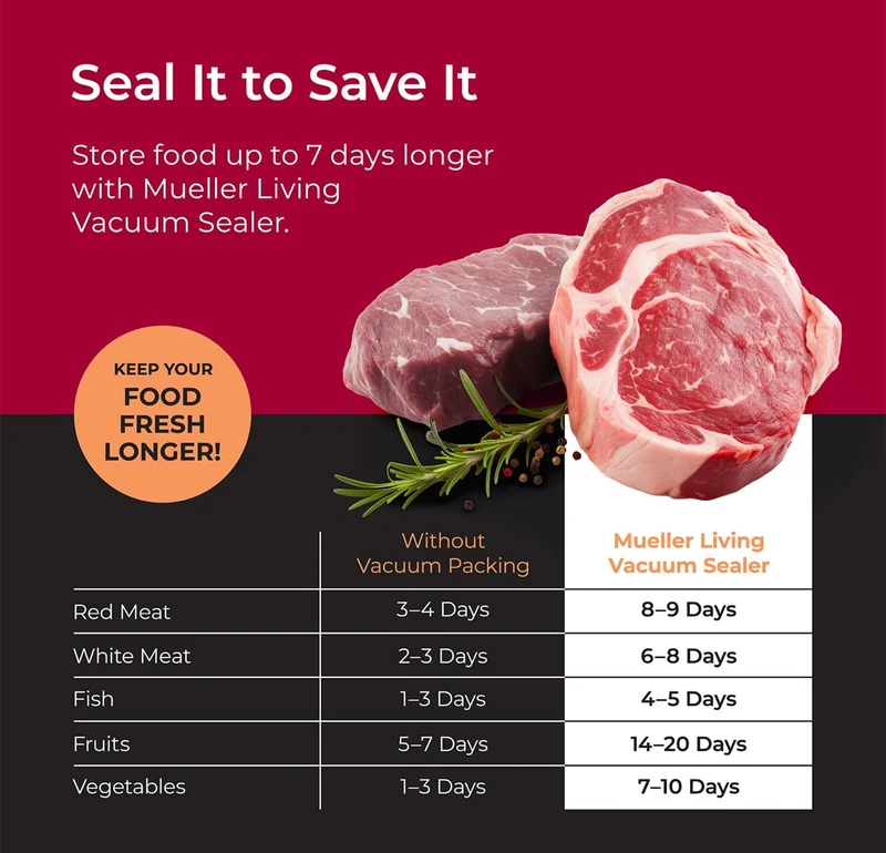 Cordless Portable Food Vacuum Sealer Seals up to 60 bags, Automatic Shut Off and includes : 4 Starter Bags
