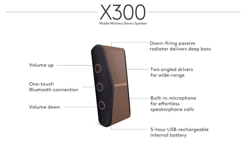 Logitech Mobile Wireless Stereo Speaker - (Copper Black)