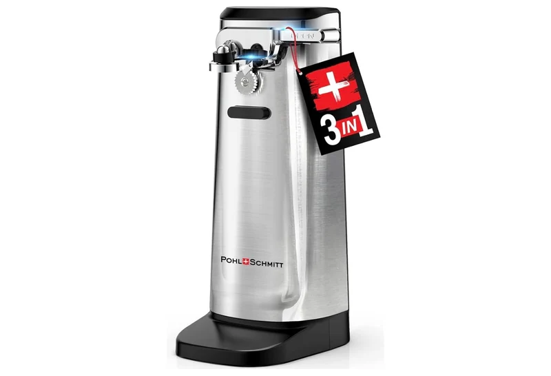 POHL SCHMITT Electric Can Opener with Knife Sharpener and Bottle Opener - (Stainless Steel)