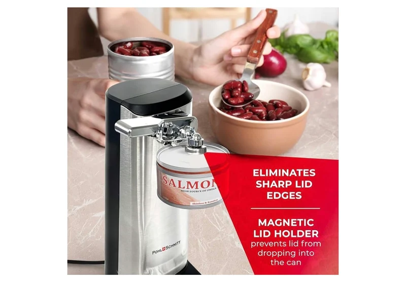 POHL SCHMITT Electric Can Opener with Knife Sharpener and Bottle Opener - (Stainless Steel)