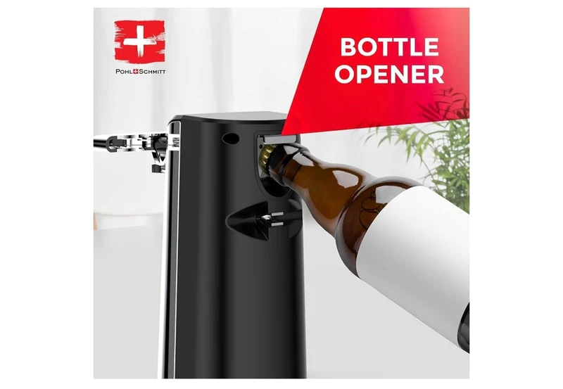 POHL SCHMITT Electric Can Opener with Knife Sharpener and Bottle Opener - (Stainless Steel)