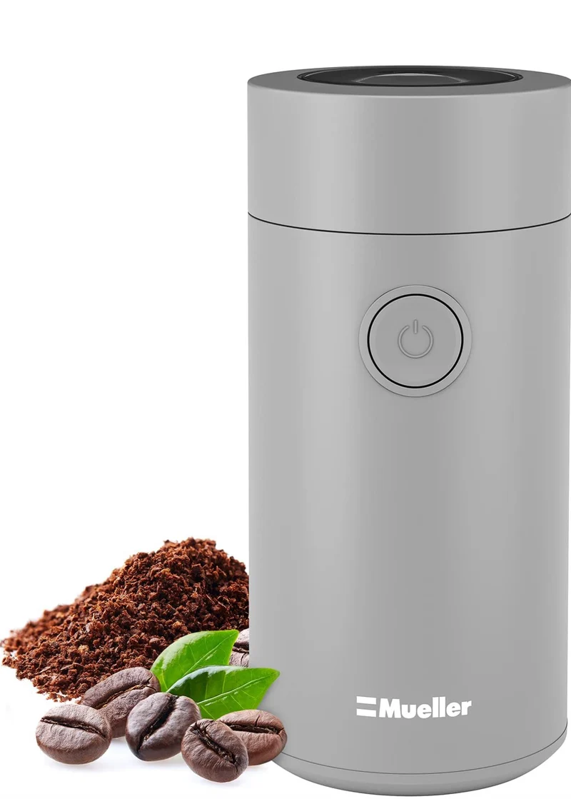 Electric Coffee Grinder for Spice, Nut, Herbs and Coffee Beans, Sharp Blade, Stainless Steel - (Gray)