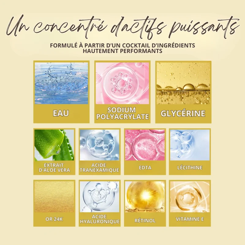 Masque Lifting Menton & Cou au Collagène OR 24K - 4 ACHETÉS = 4 OFFERTS