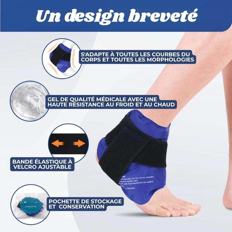 Attelle Gel Chaud/Froid à scratch - Soulagement Douleur