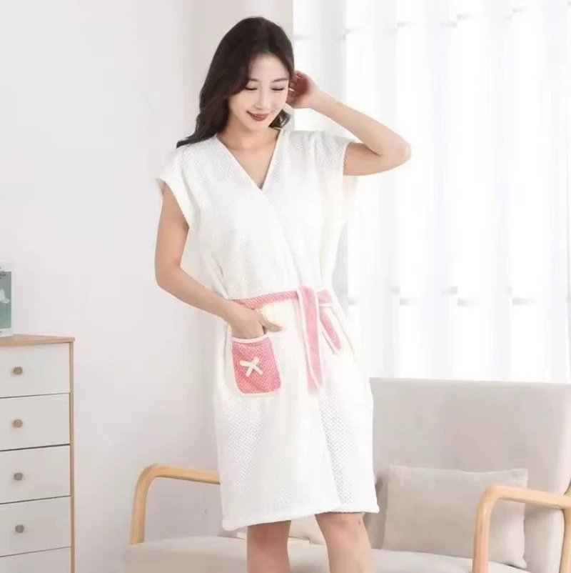 Peignoir de Bain en Microfibre Super Absorbante - Femme