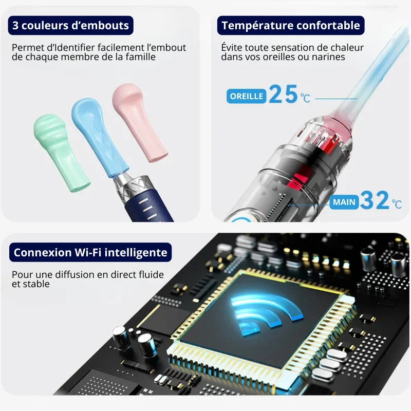 Nettoyeur 2 en 1 Oreilles & Nasal Connecté Intelligent